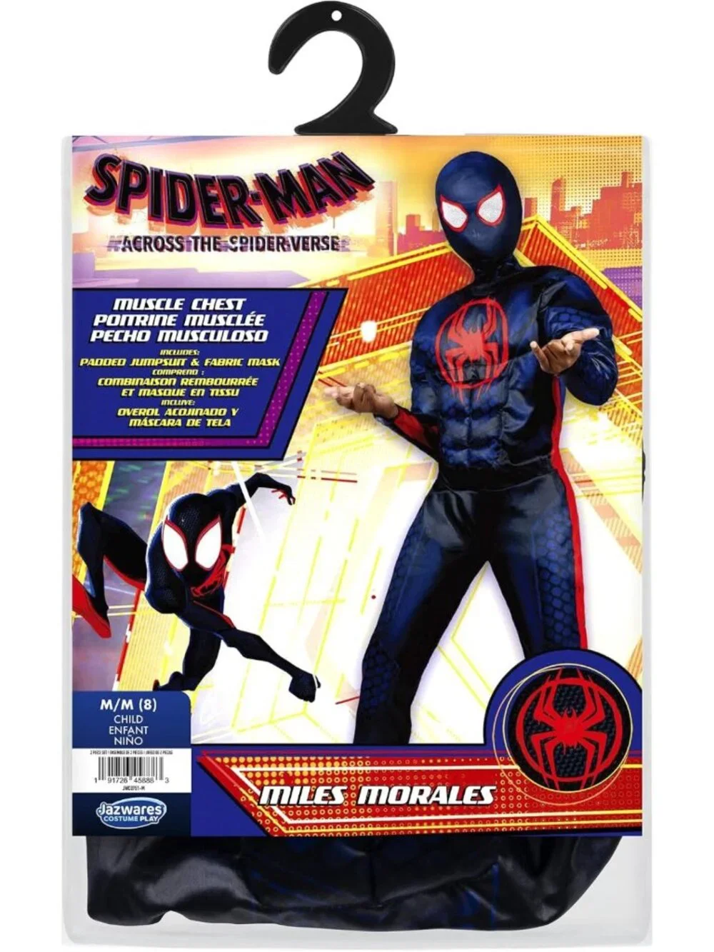 Youth Spider-Man Halloween Costume - Premium Padded Jumpsuit & Fabric Mask